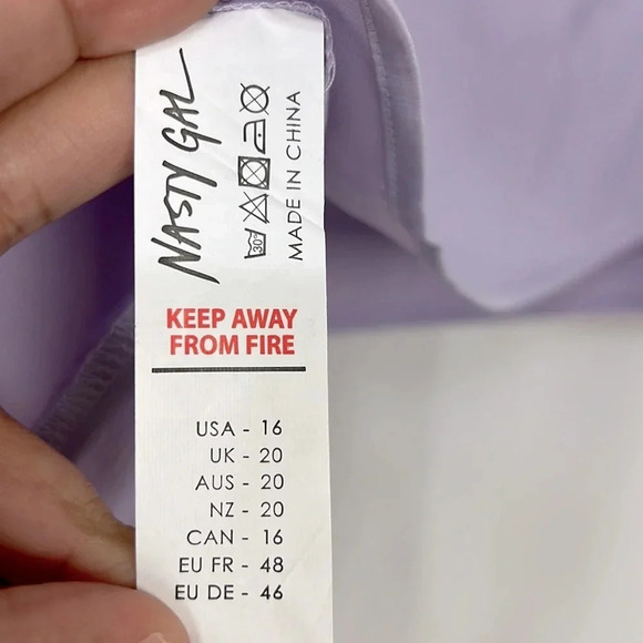 Nasty Gal Collection Lilac Satin Adjustable Straps Cami Size Size U.S 16 - Picture 5 of 6